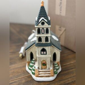 Vintage Lefton Colonial Christmas Village First Church